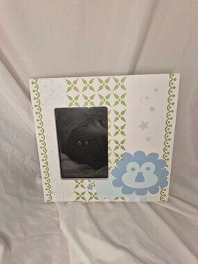 VTG Y2K 2011 Prinz Ltd Baby Blue Lion Nursery 4x6 Photo Frame Decor